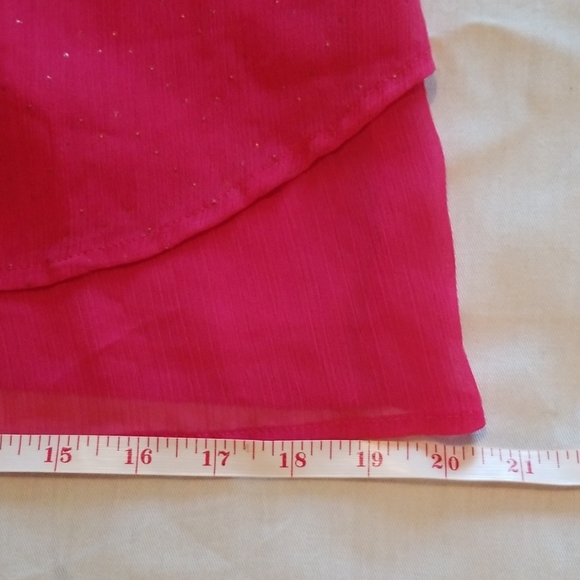 Mudd Fuschia Pink with gold sparkle tank top - Picture 7 of 8